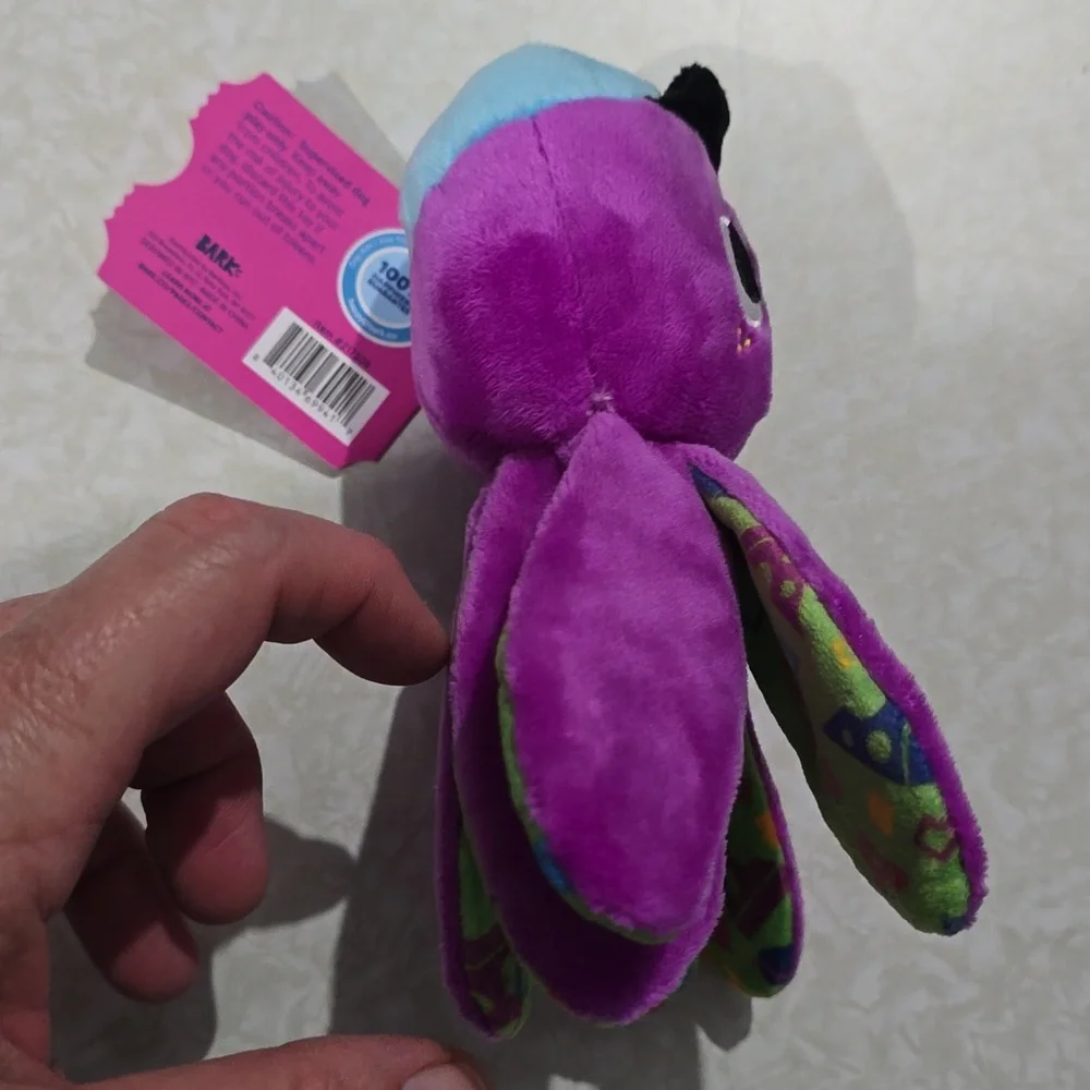 Bark Arcade Ollie Plush Dog Toy - Purple‎ NWT Size Small 0-20 Pounds